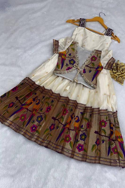 NEW LAUNCING KIDS GOWN PAITHANI silk holesale children clothing